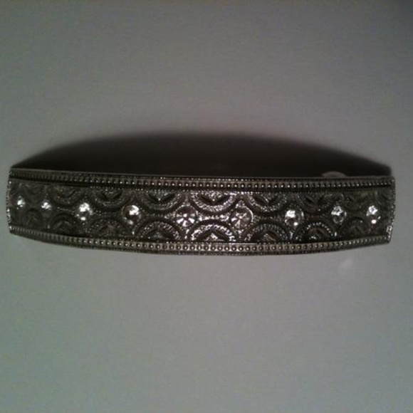 Silver Diamond Encrusted Wedding Hair Clip - Picture 3 of 7